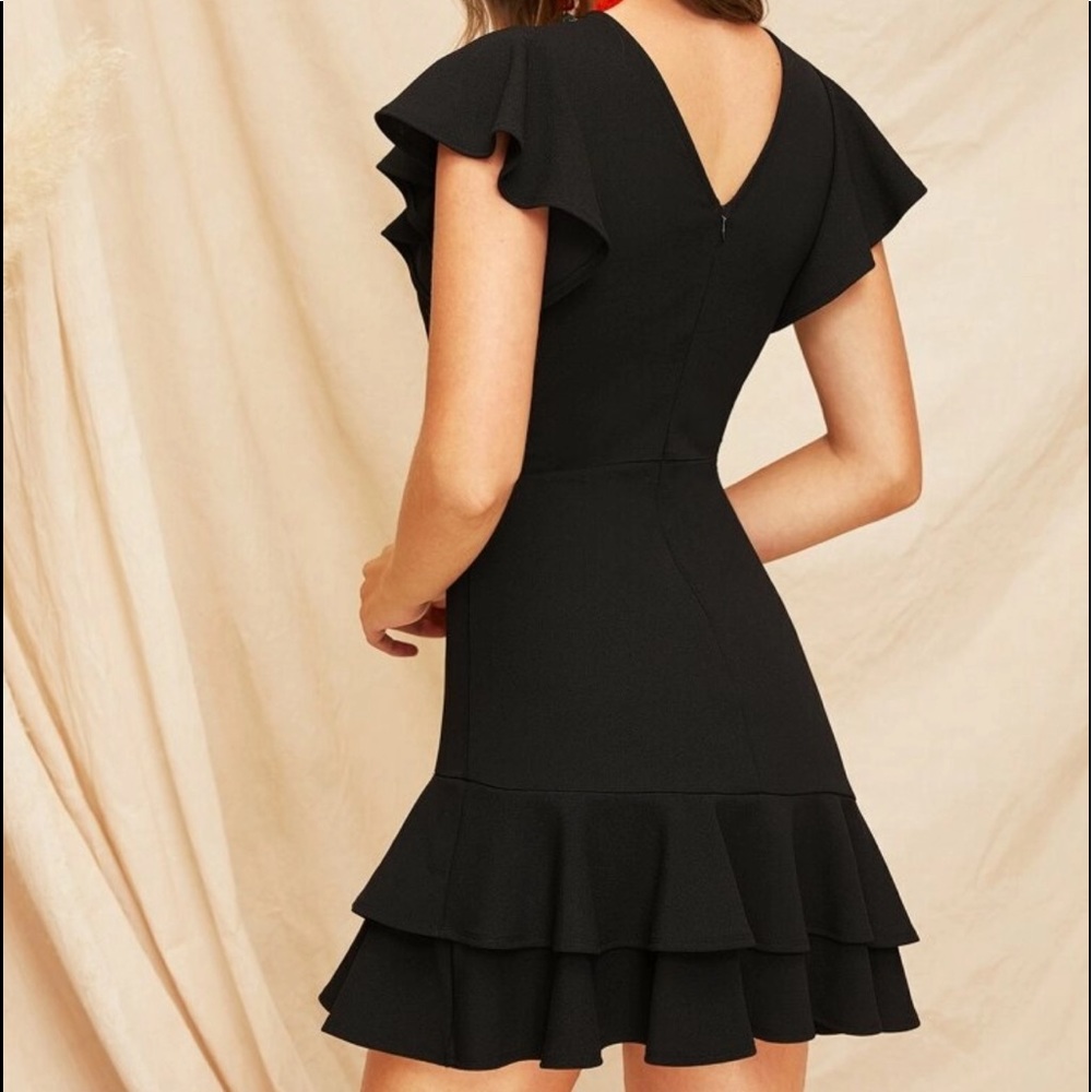 Black Ruffle Dress - Picture 2 of 3